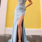 Nox Anabel - Satin Maxi Prom Dress With Applique