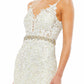 Mac Duggal - Trumpet Formal Plunge Neck Gown