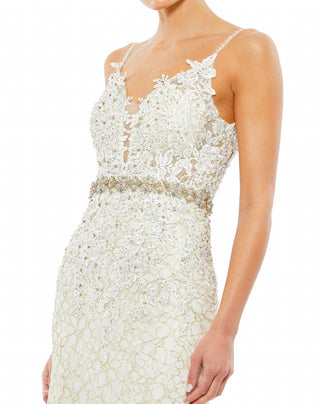 Mac Duggal - Trumpet Formal Plunge Neck Gown