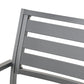 Outdoor Modern Aluminum Dining Chair (Set of 2), Gun Metal Gray
