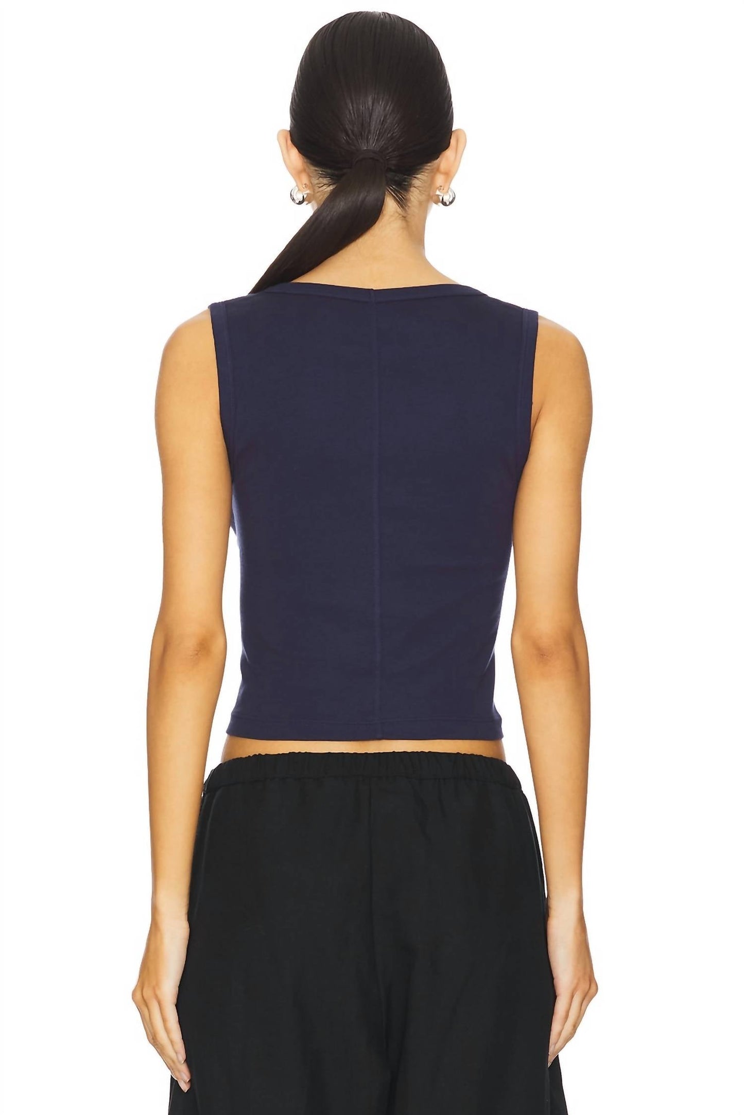 Enza Costa - Cropped Fitted U Tank Top