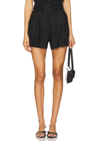 Astr - Ollie Pleated Linen Blend Shorts