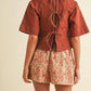 Anniewear - Tie Back Denim Top