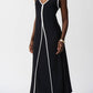 Joseph Ribkoff - V-neck Sleeveless Maxi A-line Dress