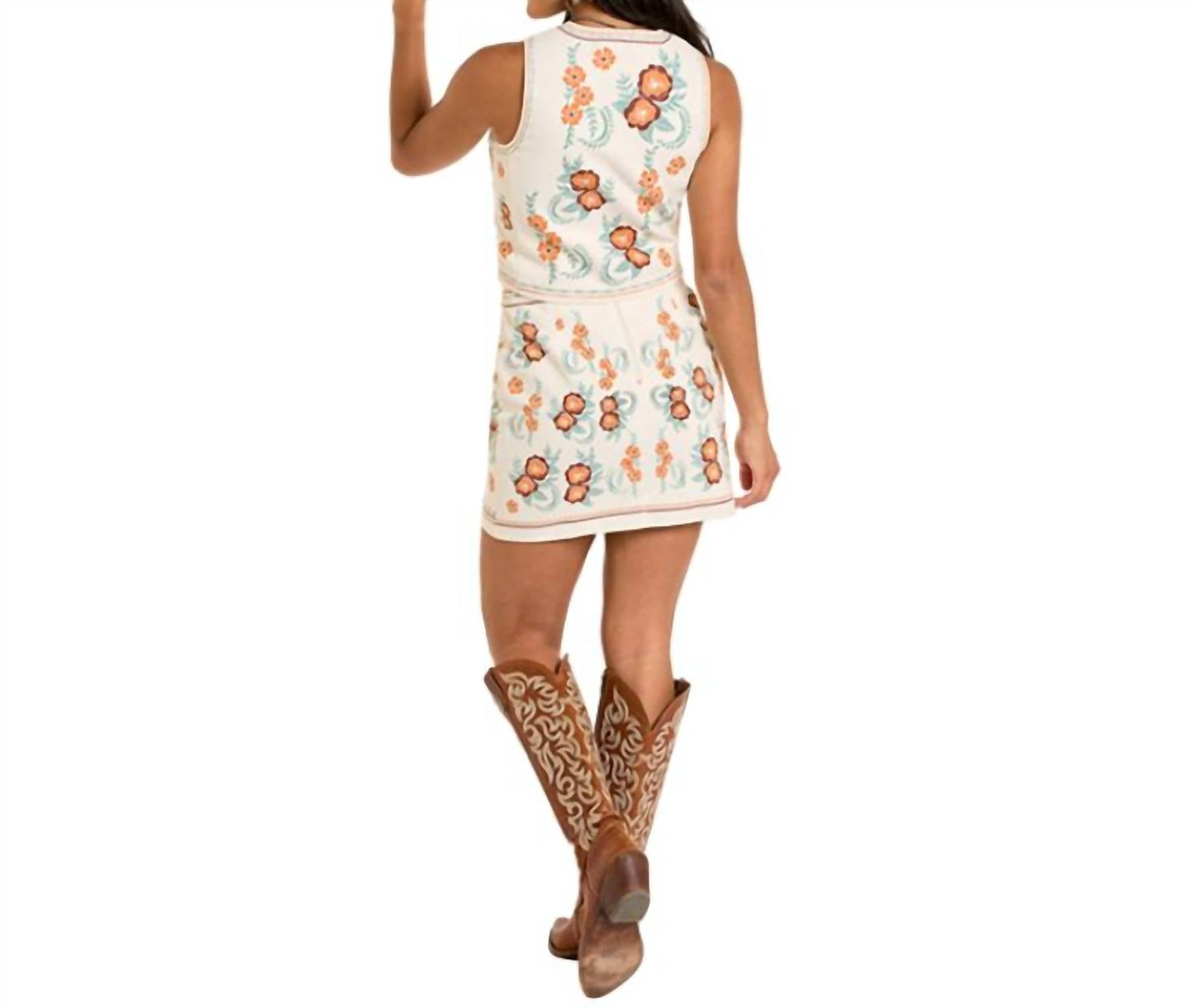 Rock & Roll Denim - Floral Print Vest