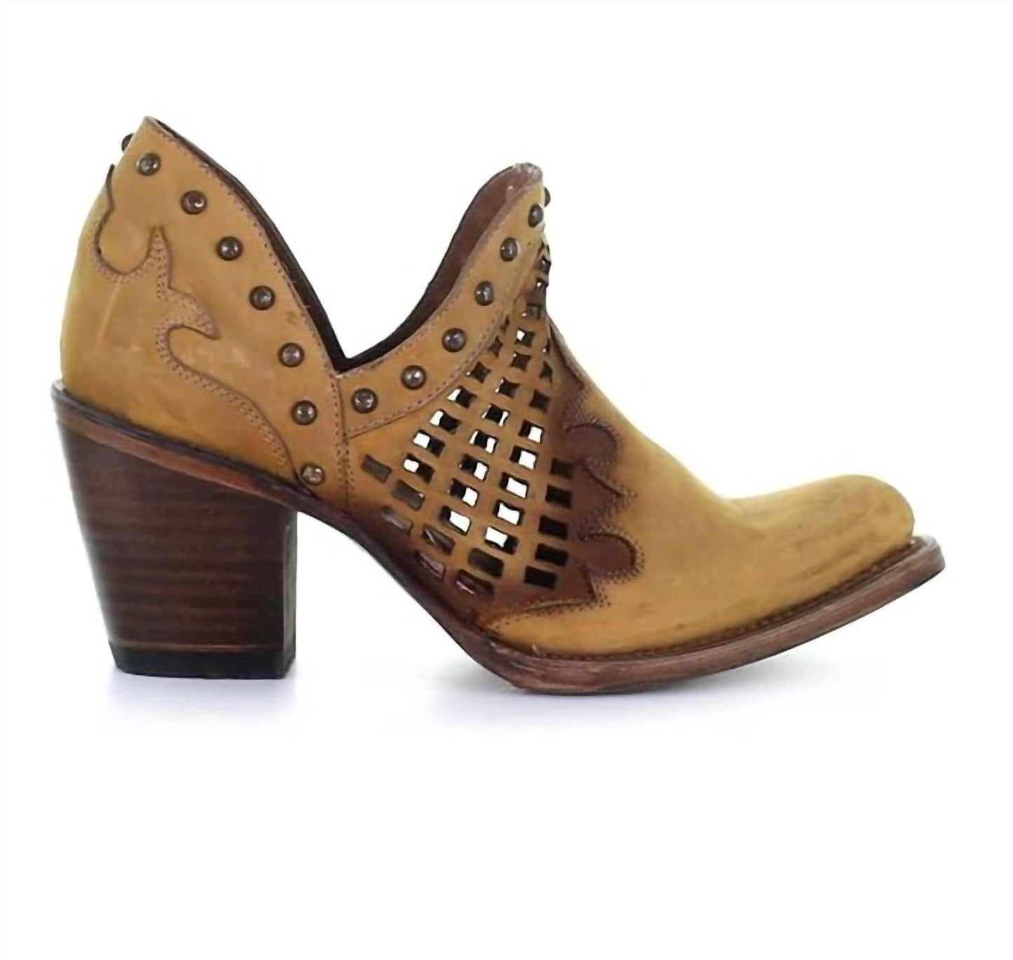 Circle G - Women's Cut Out And Studs Ankle Booties