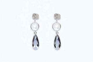 Avenue Chic - Women's Rose Teardrop Earrings