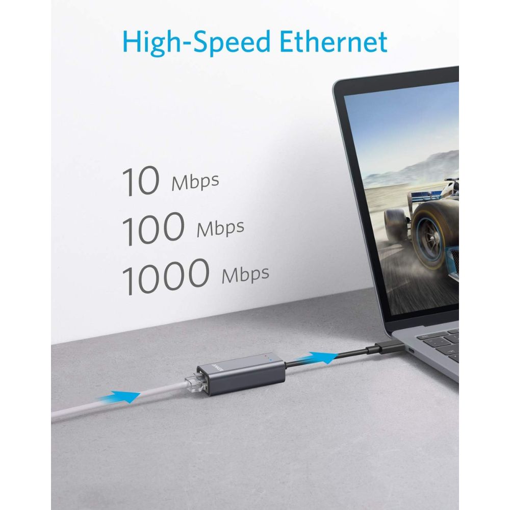 ANKER USB-C to Ethernet Adapter USB-C Hub A8341 - USB C to Ethernet Adapter
