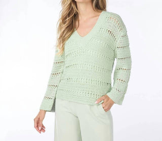 Esqualo - Crochet V-neck Sweater