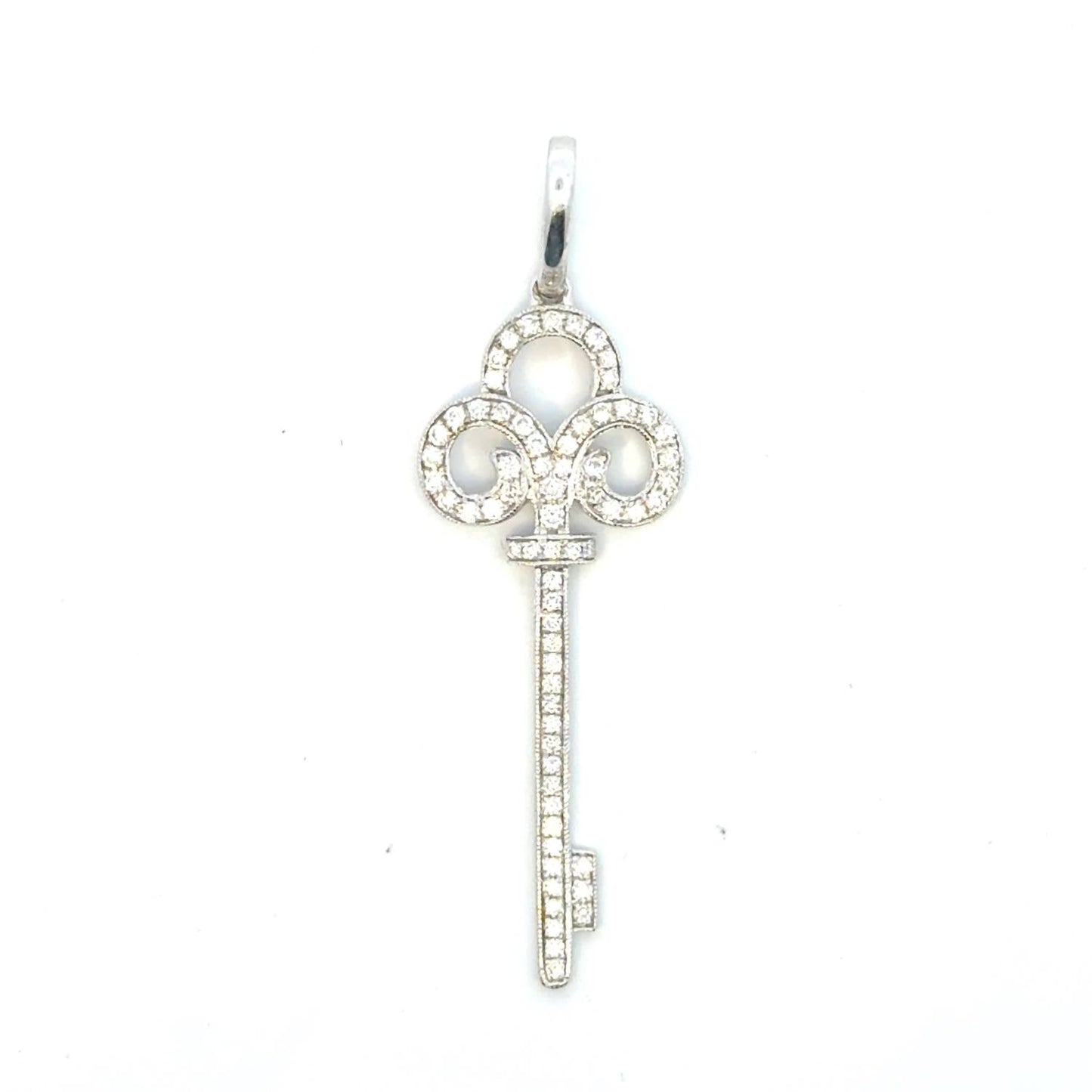 Aamiaa - 0.45 Carat Natural Diamond Clover Key Pendant