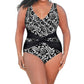 Always For Me - Plus Size V-Neck Twist Front One Piece Swimsuit