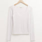 Z Supply - ADEN V-NECK RIB LONG SLEEVE TOP
