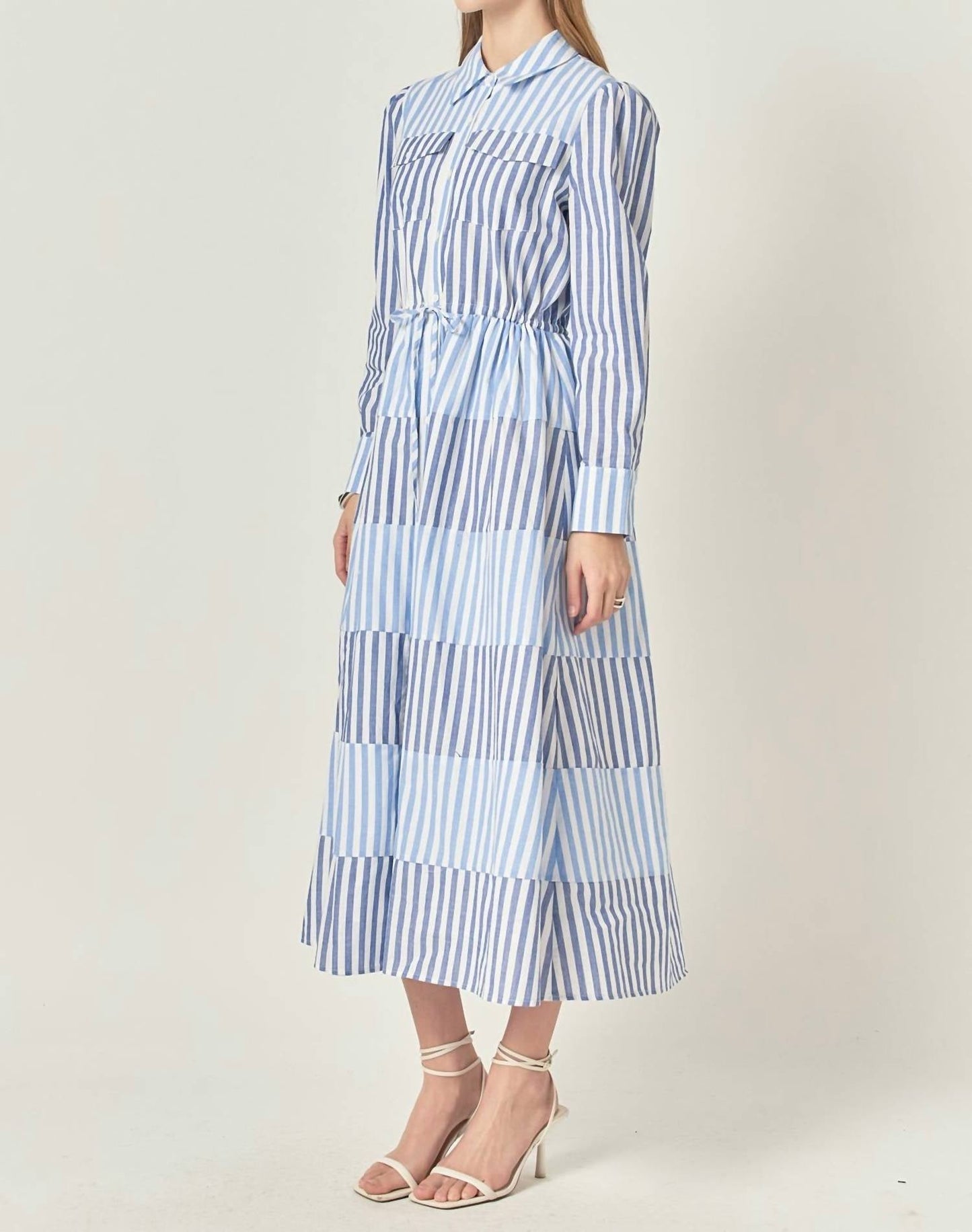 English Factory - Stripe Block Maxi Dress