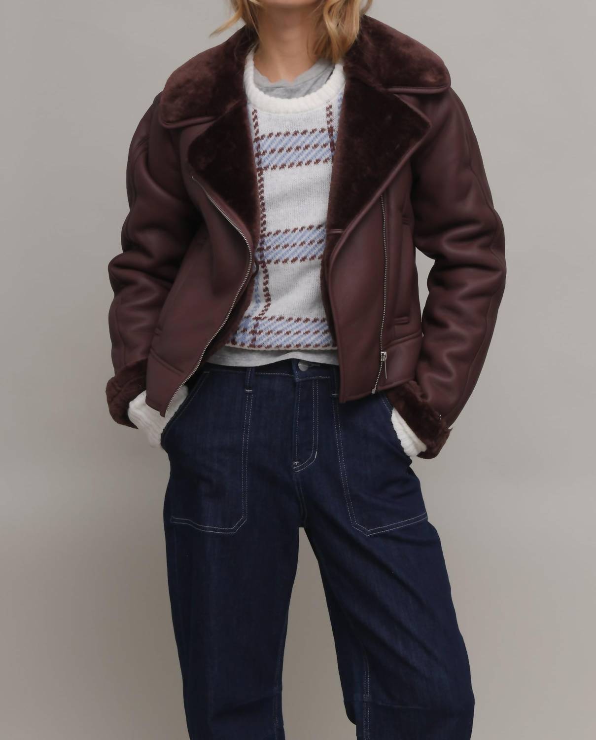 Z Supply - Georgia Faux Leather Sherpa Jacket