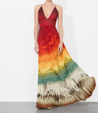 Alice + Olivia - LAUREN PLEATED MAXI DRESS