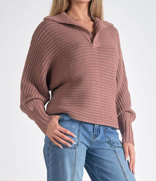 Elan - Collared V-Neck Sweater