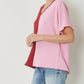 Entro - Color Block V-neck Top