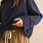 Miou Muse - Slight Oversized Sweater Top
