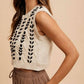 Anniewear - Women's Contrast Stitch Detail Sweater Vest