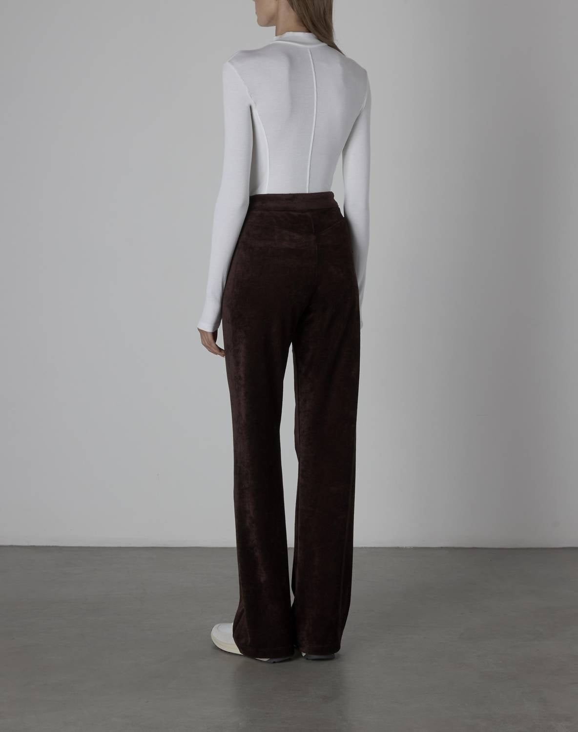 Enza Costa - SILK RIB L/S PANELED MOCKNECK