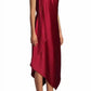 Aidan Mattox - Satin Halterneck Midi Dress