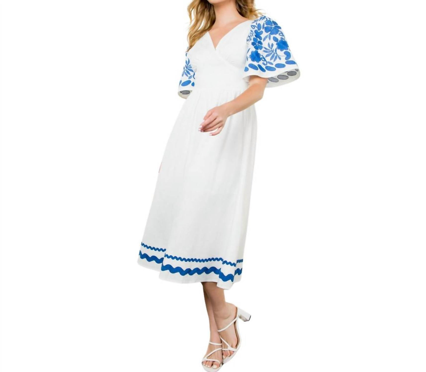 Thml - Embroidered Detail Midi Dress