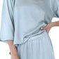Pj Harlow - Perla Satin Crew Neck Three Quarter Sleeve Top