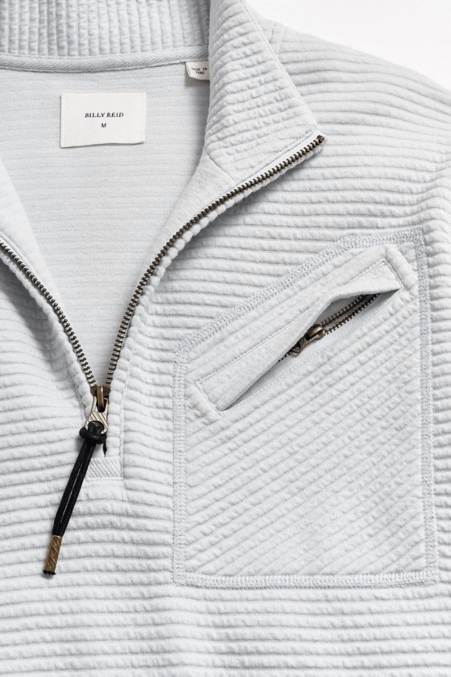 Billy Reid - Quilted Half Zip Pullover