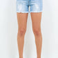 American Bazi - High Waist Distressed Frayed Denim Shorts
