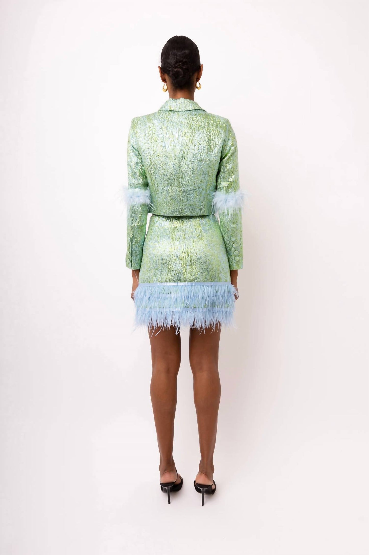 Amylynn - Lorna Feather Trim Jacket