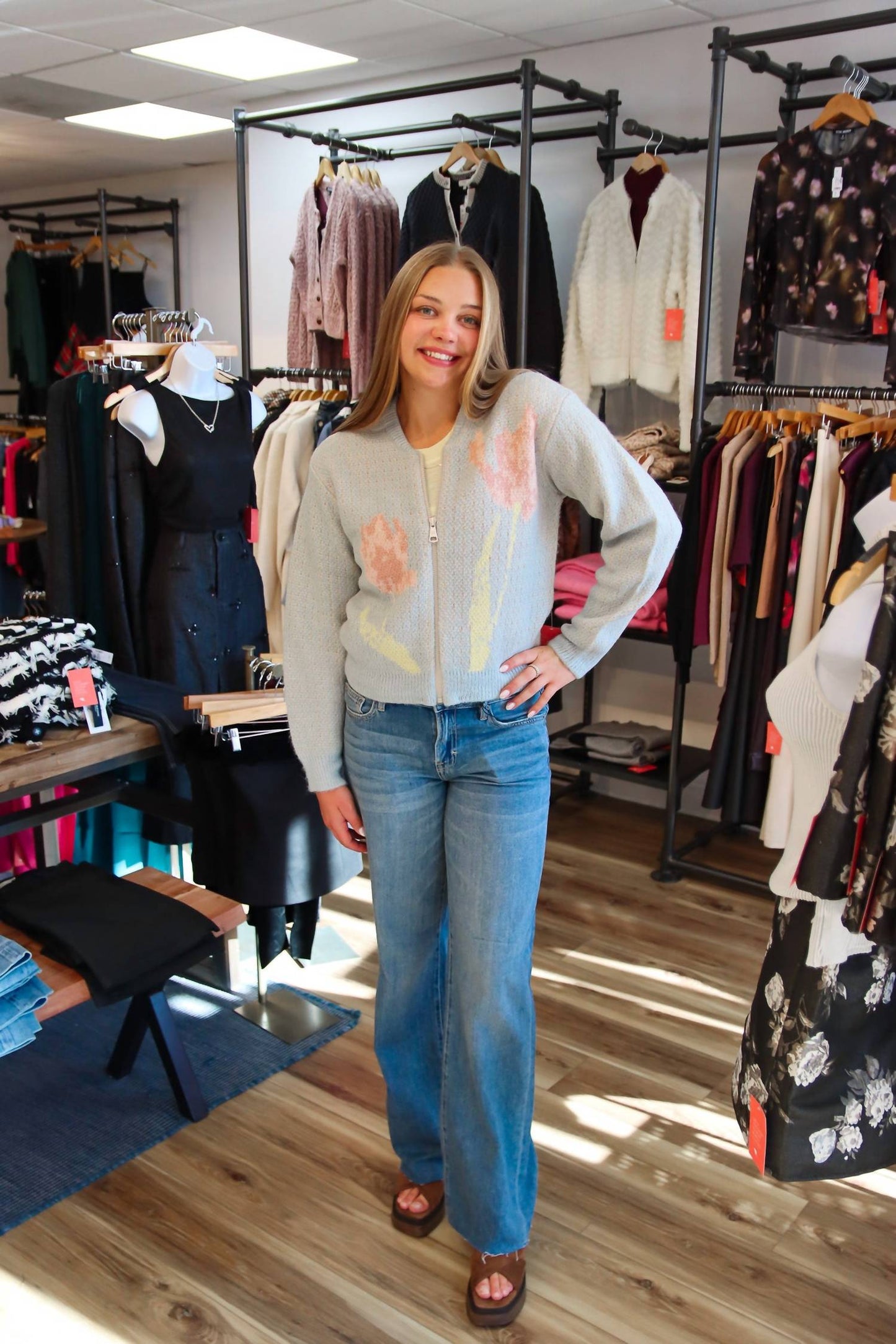 Steve Madden - JENA TULIP SWEATER JACKET