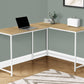 L-Shaped Corner Computer Desk with Contemporary Marble Look