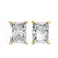 Aamiaa - Women's Radiant Shape 4 Prong Push Back Studs