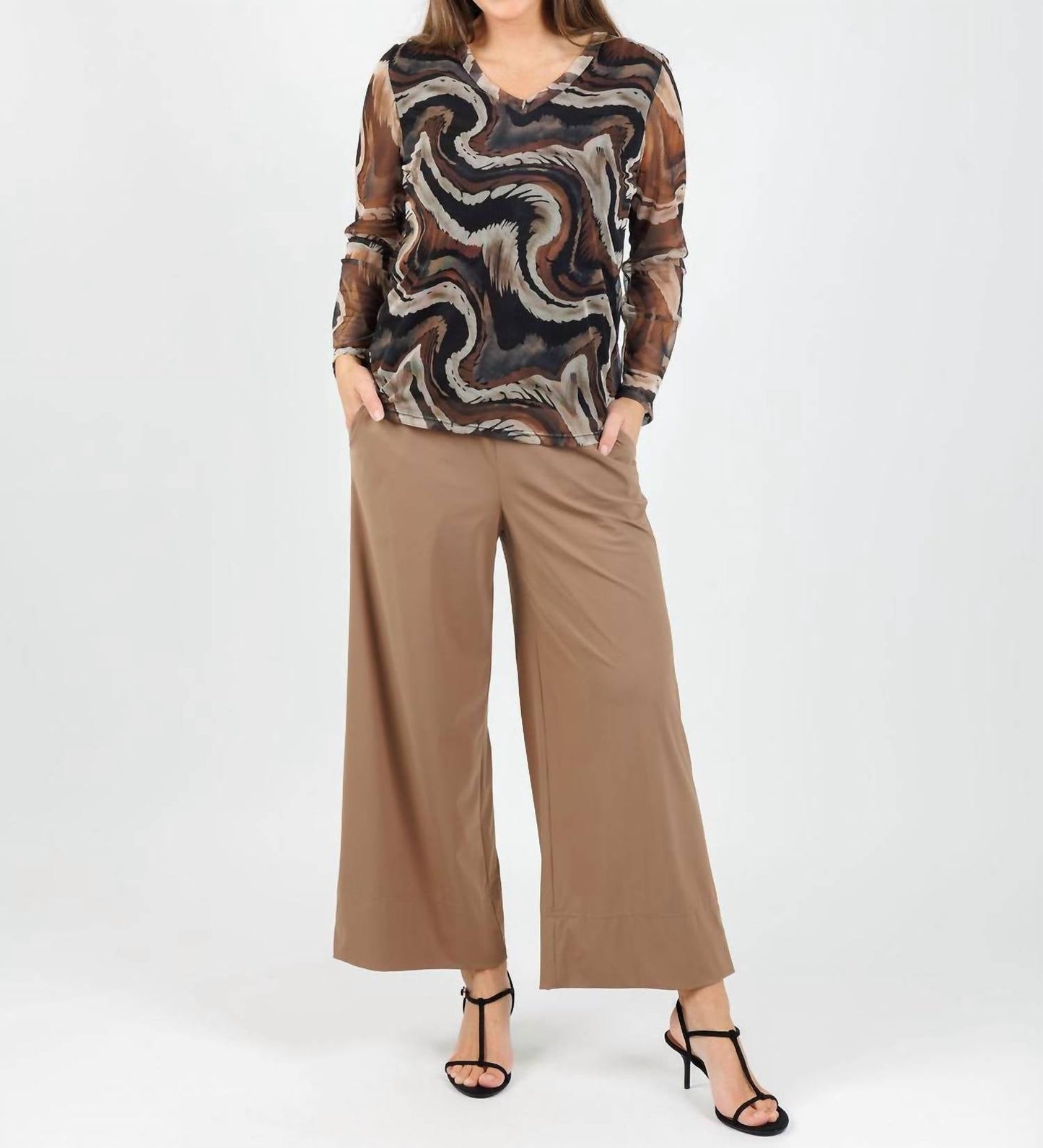 Made In Italy - Women's Bella Sheer Sleeve Top