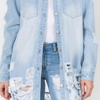 American Bazi - Long Distressed Shacket