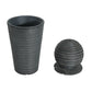 31.5' Tall Striped Concrete Column Fountain with LED Light