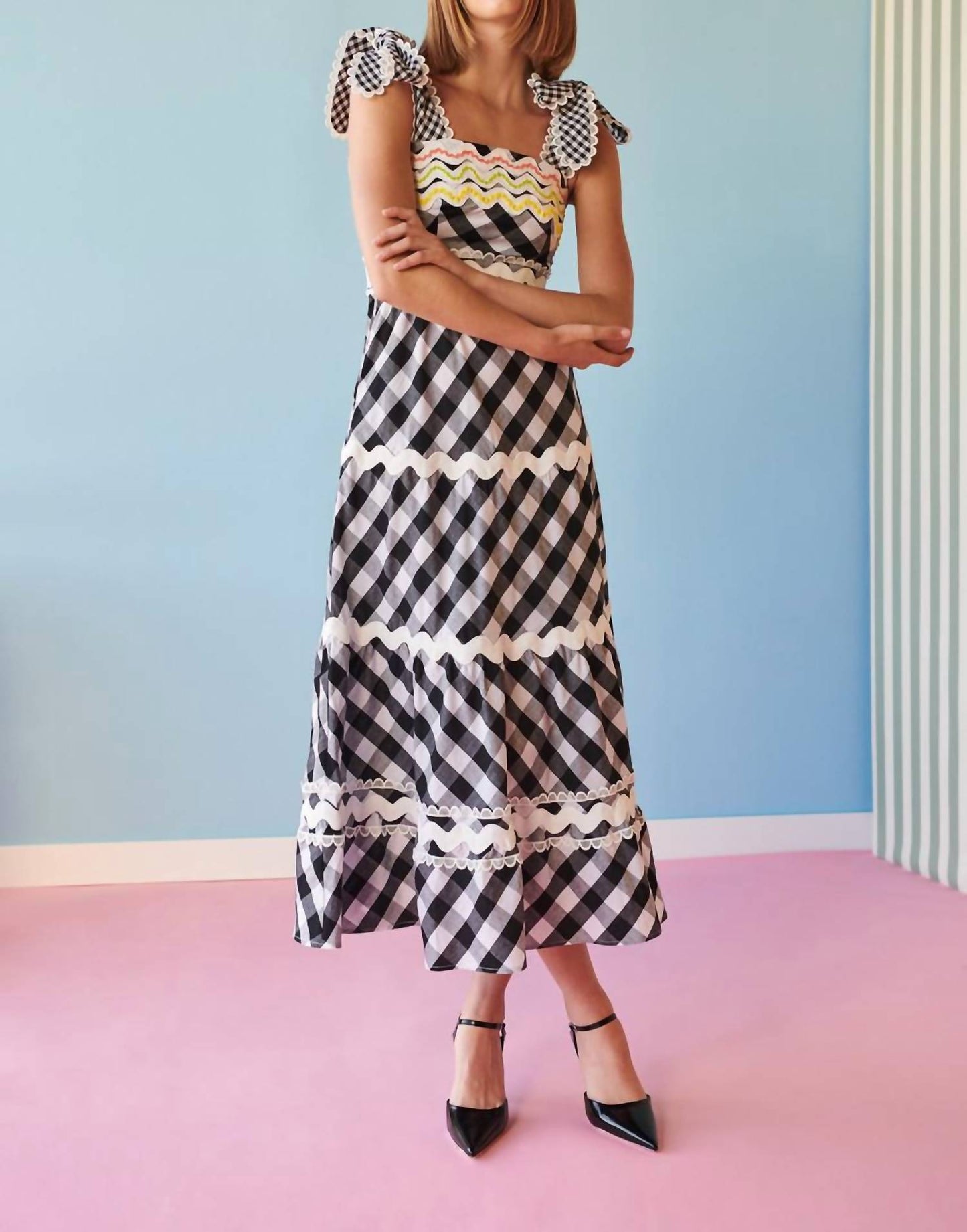 Celia B - Jade Vichy Midi Dress