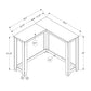 Corner Accent Console Table For Entryway, Unique Design Contemporary & Modern