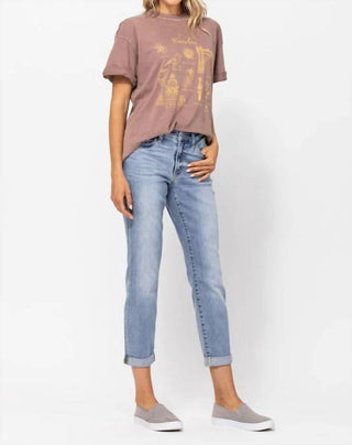 Judy Blue - Mid Rise Boyfriend Jeans