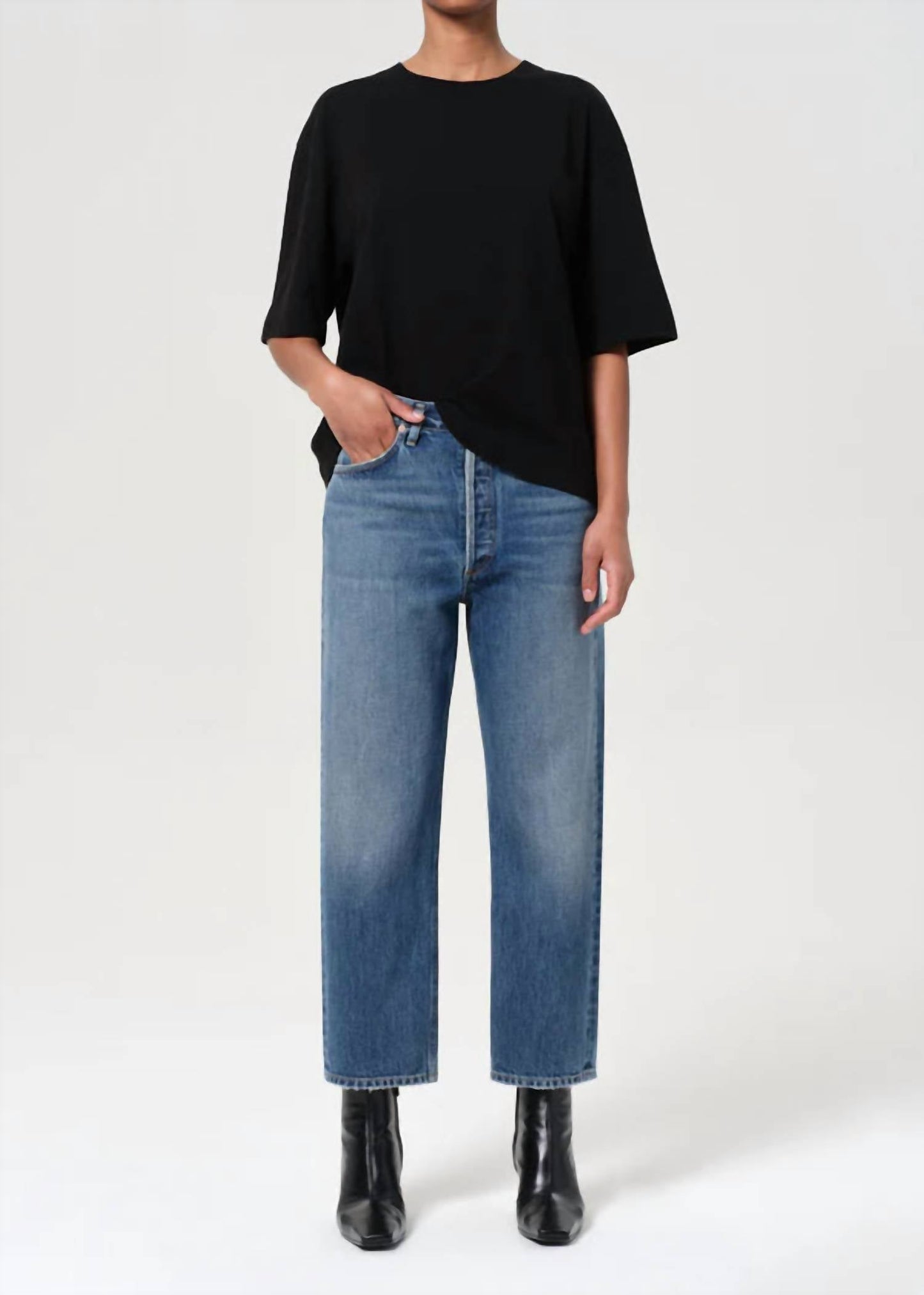 Agolde - 90's Crop Mid Rise Straight Jeans
