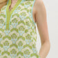 Entro - Split Neck Abstracted Mini Dress
