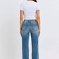 Judy Blue - Mid Rise Contrast Wash Destroy Dad Jean