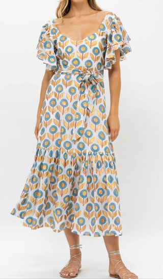 Oliphant - Belted Flirty Maxi Dress