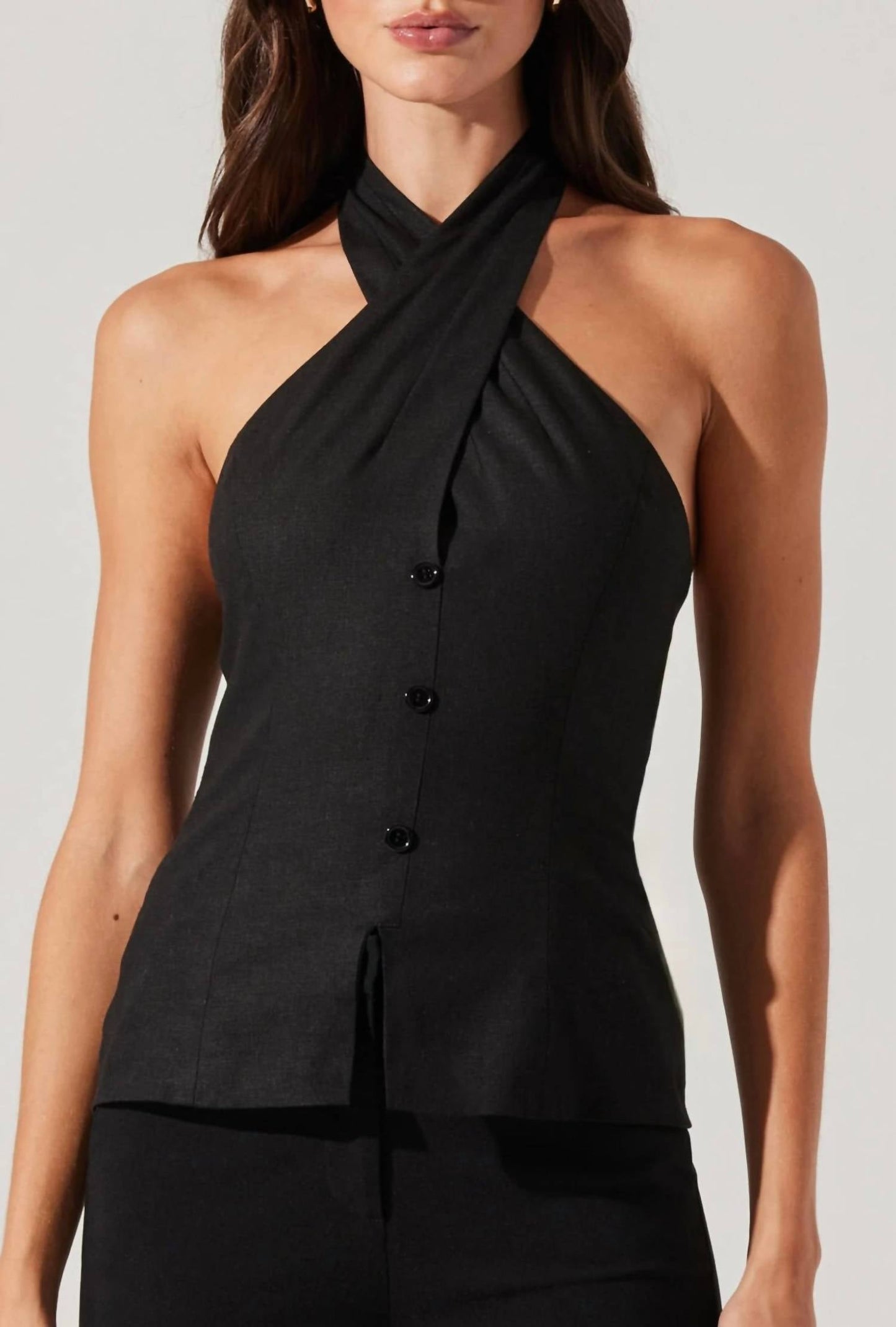 Astr - Yaritza Crossover Linen Blend Vest