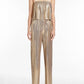 Amanda Uprichard - Collina Metallic Strapless Jumpsuit
