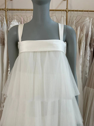 Amsale - Tiered Pleated Tulle Wedding Dress