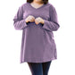 On The Plus Side - Jersey V-Neck Long Sleeve Tunic - Plus