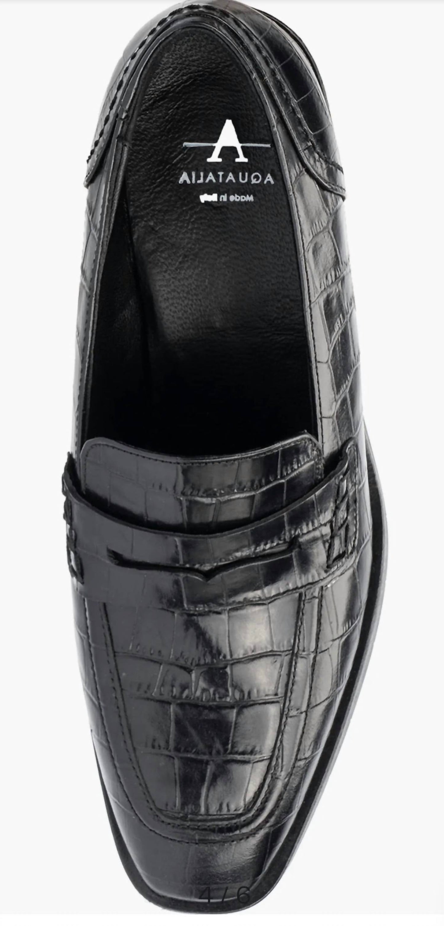 Aquatalia - Women's Riya Croc Embossed Penny Loafer