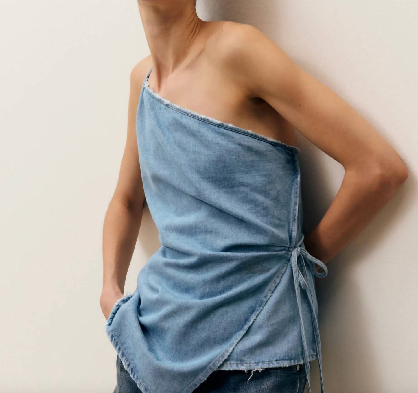 Closed - Denim Sleeveless Wrap Top