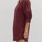 Entro - Zip Lantern Sleeve Mini Dress